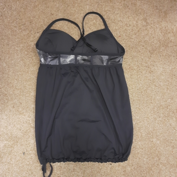 Lululemon Rehearsal Tank Black White Coal Tinted Canvas Super Women’s Sz 8 - Picture 10 of 11